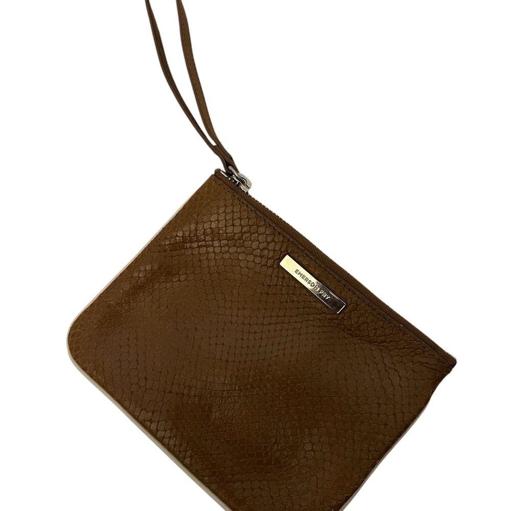 Emerson Fry Brown Clutch Wristlet